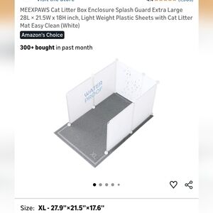 MEEXPAWS Waterproof Cat Litter Enclosure with Mat